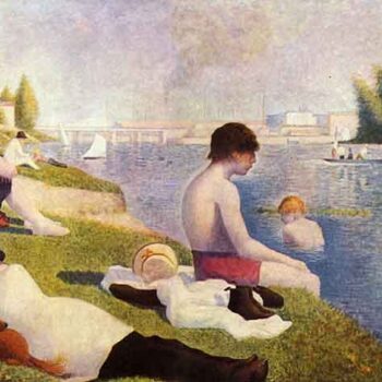 A Swimming Pool in AsniĚŁĺ¬Re by Seurat