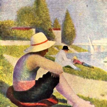 A Swimming Pool in AsniĚŁĺ¬Res, Detail by Seurat
