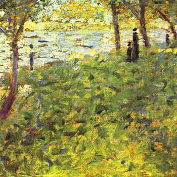 Landscape with Figures by Seurat