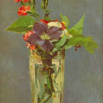 Carnations and Clematis in a Crystal Vase by Edouard_Manet