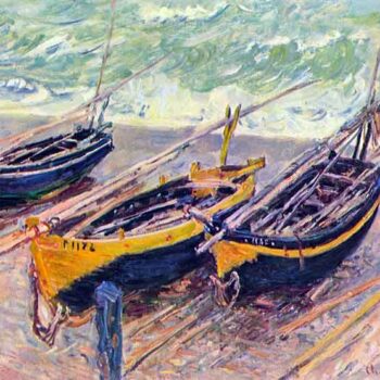 Dock of ĚÄ‰ŰˇTretat (Three Fishing Boats) by Monet