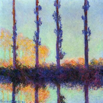 Four Poplars by Monet