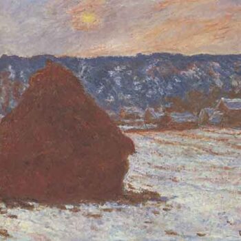 Haystacks, Snow, Covered The Sky by Monet
