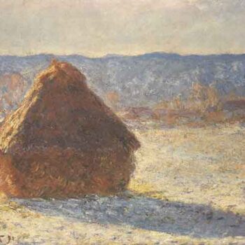 Haystacks, Snow, Morning by Monet