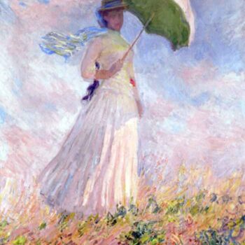Nainen Ja Paivanvarjo by Monet
