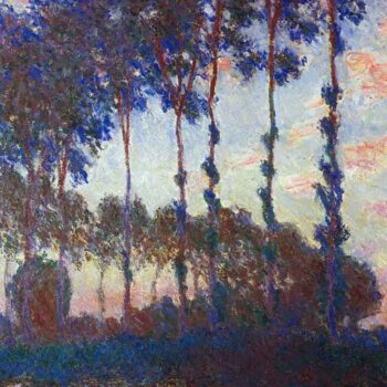 Poplars, Sunset by Monet