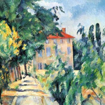 House with Red Roof by Cezanne