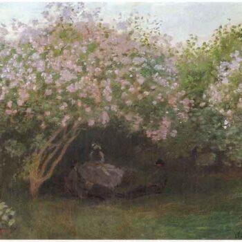 Repos Sous Les Lilas 1872 by Monet
