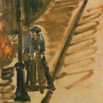 Rue Mossnier with Knife Grinder by Edouard_Manet