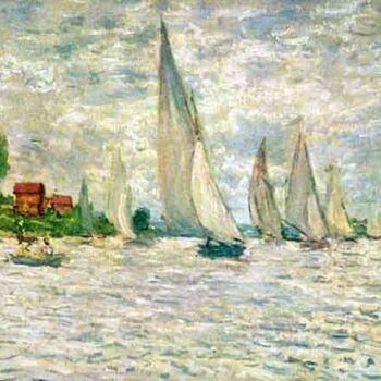 Sailboats, Regatta in Argenteuil by Monet