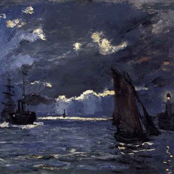 Shipping by Moonlight by Monet