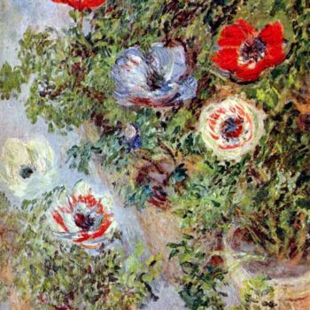 Still Life with Anemones by Monet