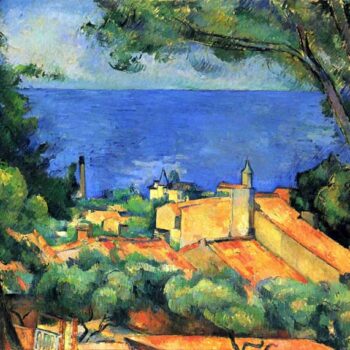 L'Estaque with Red Roofs by Cezanne