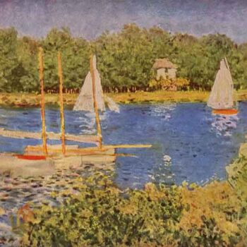The Seine at Argenteuil Basin by Monet