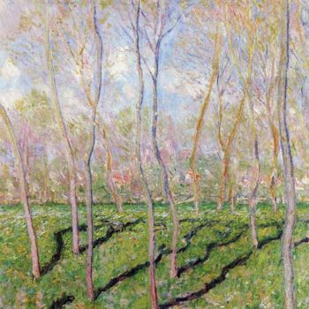 Trees in Winter, Look at Bennecourt by Monet