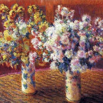Two Vases with Chrysanthemums by Monet