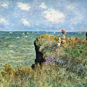 Walk on The Cliffs by Monet