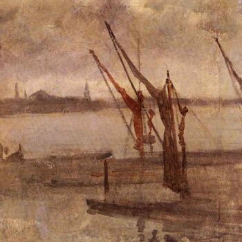 Dockyard of Chelsea, Grey and Silver by Whistler