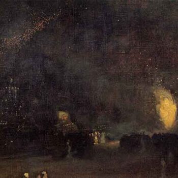 Nocturne, Black and Gold, The Fire Wheel by Whistler