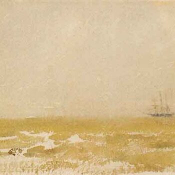 Seascape with Schooner by Whistler