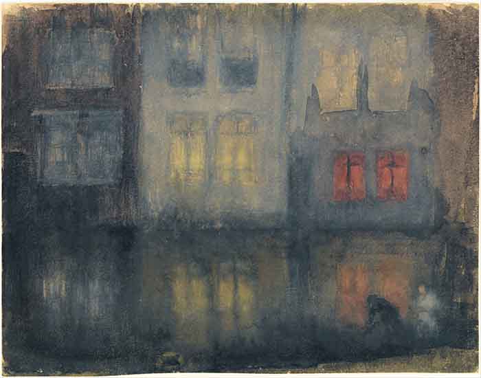Whistler - Nocturne Black and RedĚŁĺ_Back Canal, Holland