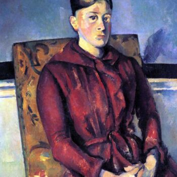 Portrait of Mme Cezanne in The Yellow Armchair by Cezanne