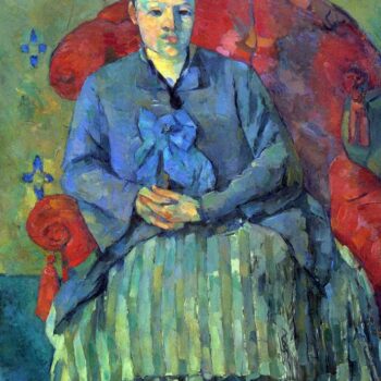 Potrait of Mme Cezanne in Red Armchair by Cezanne