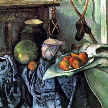 Still Life with Eggplant by Cezanne