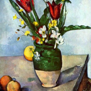Still Life, Tulips and Apples by Cezanne
