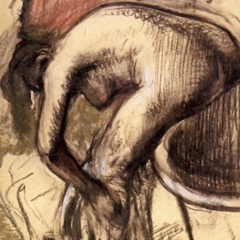 Female on The Tub Edge, Her Legs Drying #1 by Degas