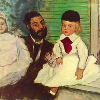 Portrait of Count Lepic and His Daughters by Degas