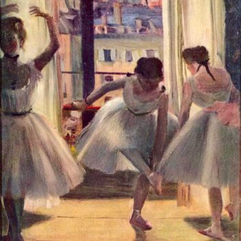 Three Dancers in a Practice Room by Degas