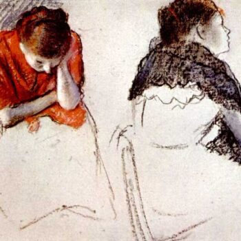 Two Women Seated by Degas