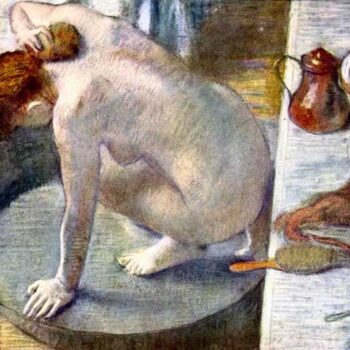 Woman Washing in The Tub by Degas