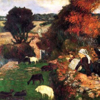 Breton Shepherds by Gauguin