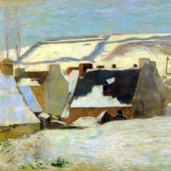 Breton Village in Snow by Gauguin