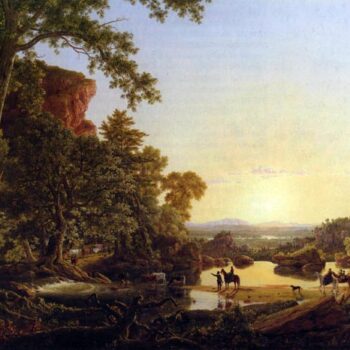 Hooker and Convoy Pass Through The Wilderness of Plymouth to Hartford, 1636 by Frederick Edwin Church