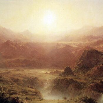 The Andes of Ecuador Detail by Frederick Edwin Church