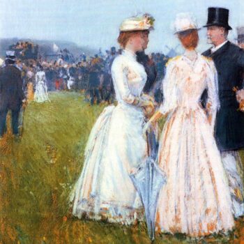 At The Grand Prix in Paris by Hassam