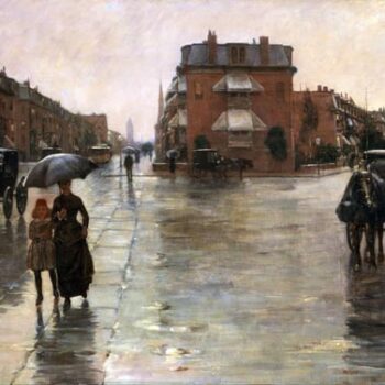 Childe Hassam - Rainy Day in Boston