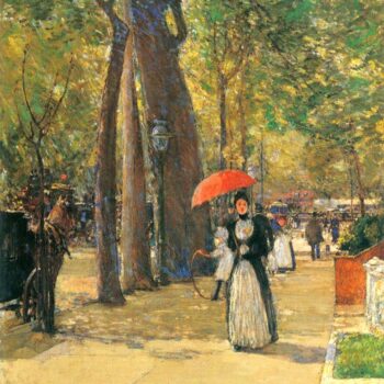 Die Fifth Avenue Beim Washington Square by Hassam