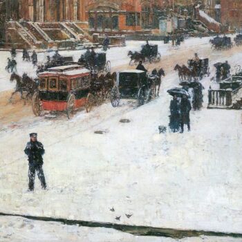 Fifth Avenue in Winter by Hassam