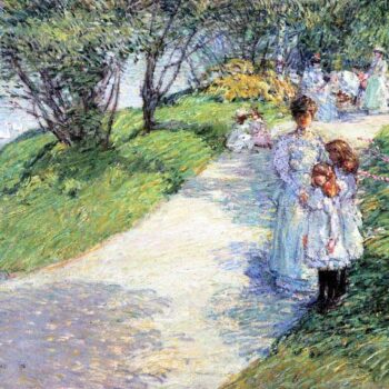 In Central Park by Hassam