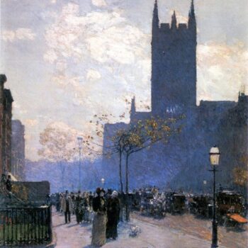Lower Fifth Avenue by Hassam