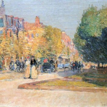 Malborough Street, Boston by Hassam