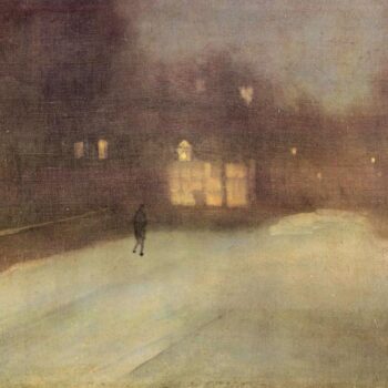 Nocturne in Gray and Gold, Snow in Chelsea by James Abbot Mcneill Whistler