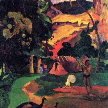 Landscape with Peacocks by Gauguin