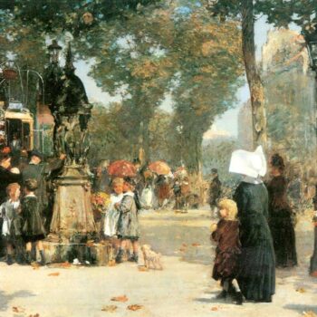 Parisian Street Scene [1] by Hassam