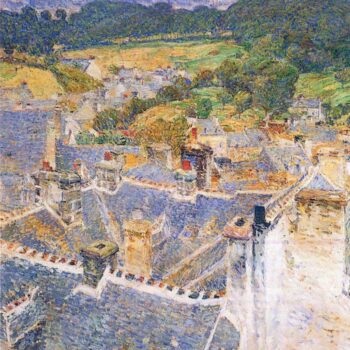 Roofs, Pont-Aven by Hassam