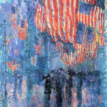 Street in The Rain by Hassam